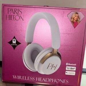 Paris Hilton White and Gold Over-Ear Headphones